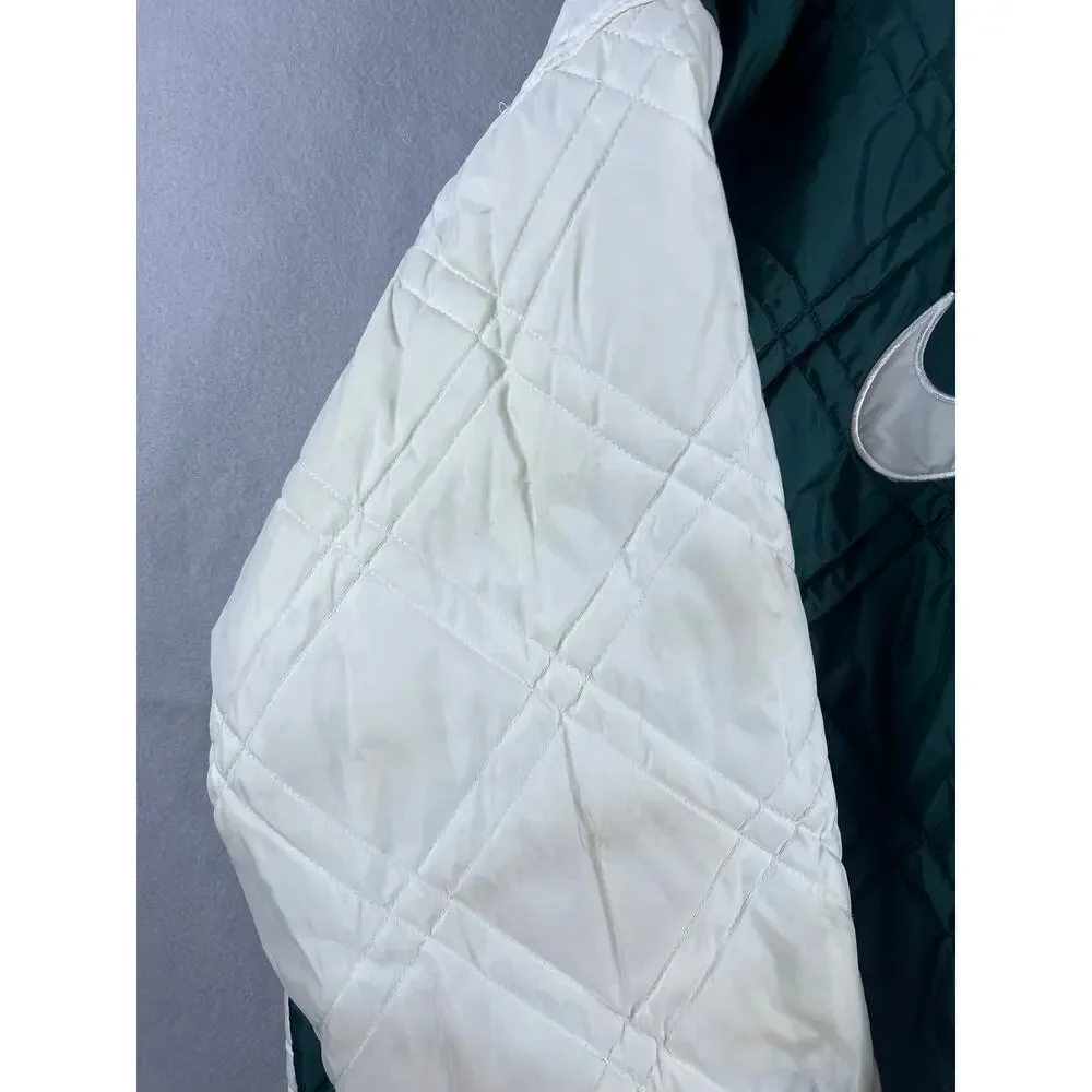 Vintage Nike Reversible Puffer Jacket Coat Big Swoosh Green Mens Size 2XL